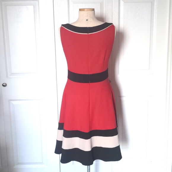 Red, Black and Cream A-line Dress by Coast (US size 8) - Picture 3 of 7